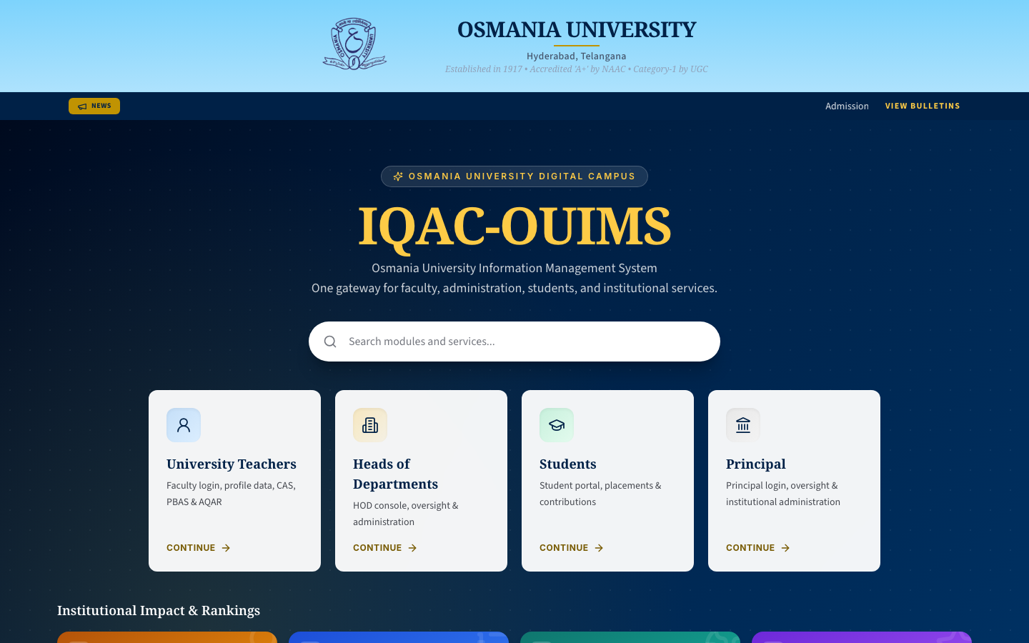 Osmania University IQAC-UIMS
